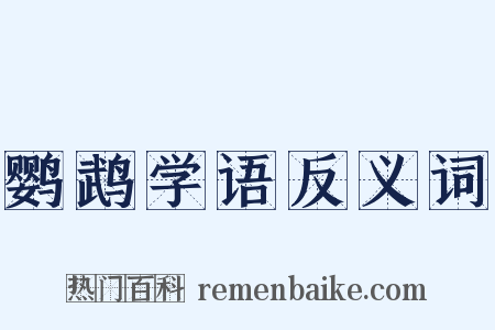 鹦鹉学语反义词是什么意思的图片